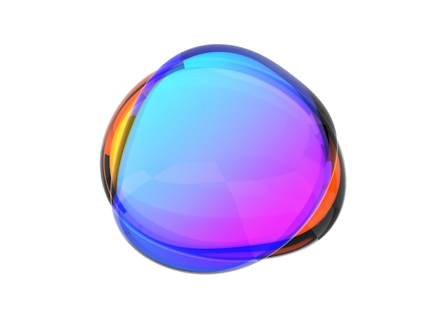 Abstract 3D Render of Colored Bubble