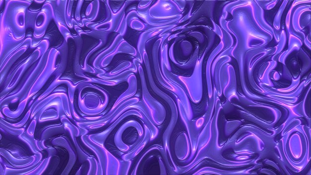 Abstract 3d render holographic oil surface background, foil wavy surface, wave and ripples, ultraviolet modern light, neon blue pink spectrum colors.