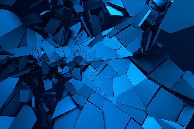 Abstract 3D Rendering of Cracked Surface