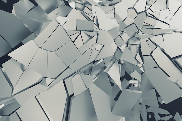 Abstract 3D Rendering of Cracked Surface