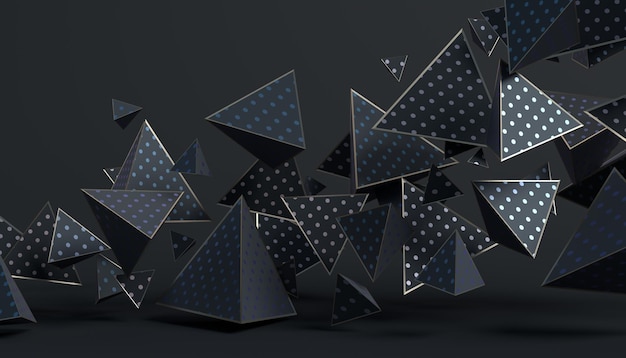 Abstract 3D Rendering of Geometric Shapes