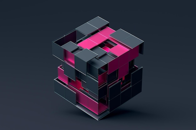 Abstract 3D Rendering of Geometric Shapes