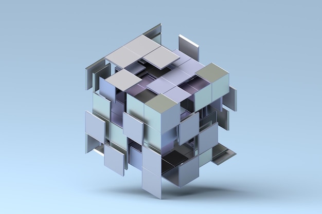 Abstract 3D Rendering of Geometric Shapes