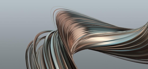 Abstract 3D Rendering of a Modern Shape