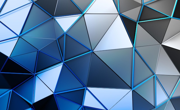 Abstract 3D Rendering of Polygonal Background