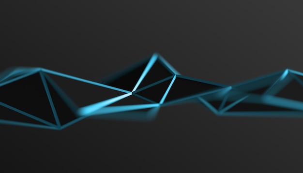 Abstract 3D Rendering of Polygonal Background