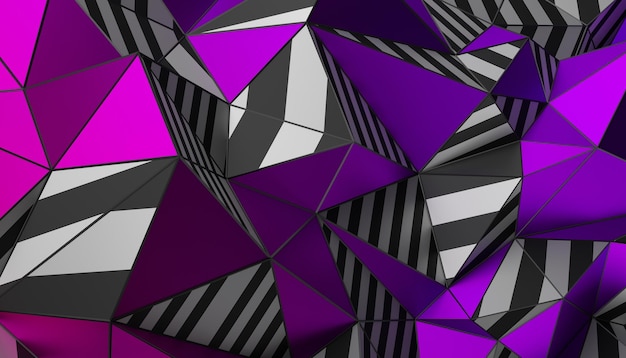 Abstract 3D Rendering of Polygonal Background