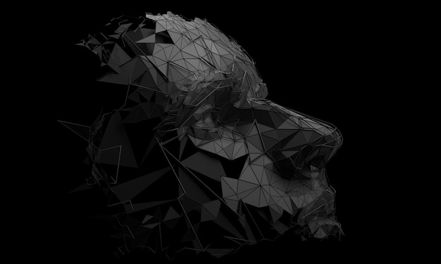 Abstract 3D Rendering of Polygonal Human Face