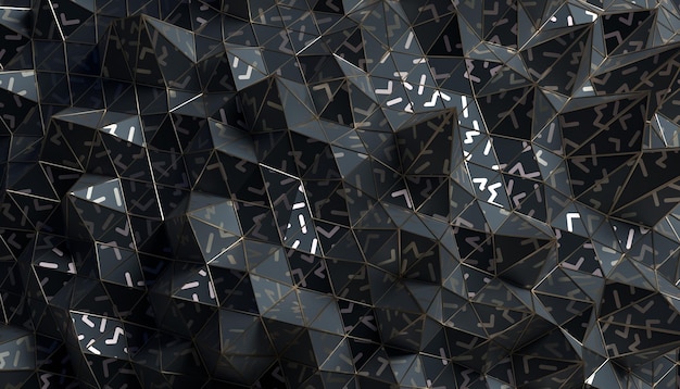 Abstract 3D Rendering of the Polygonal Surface