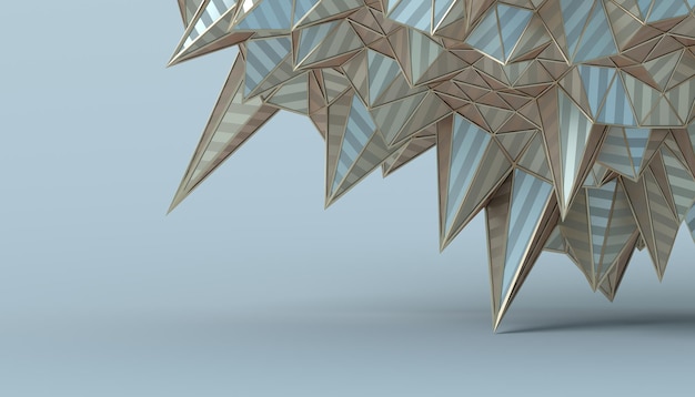 Abstract 3D Rendering of the Polygonal Surface