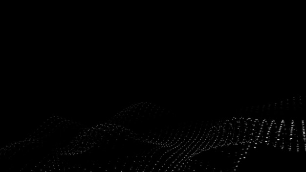 Abstract 3d rendering of seamless looped animation Modern background design Abstract futuristic Wave of particles Futuristic dots background with a dynamic waveSeamless loopDigital matrix alpha