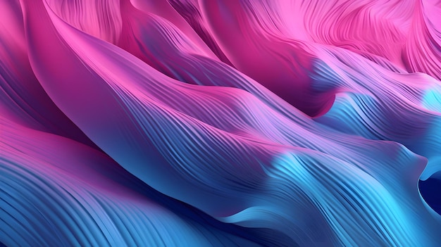 Abstract 3d rendering of wavy surface Futuristic background design