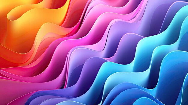 Abstract 3D shapes with vibrant colors innovative presentations