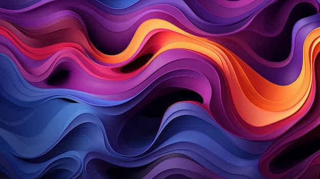 abstract 3d waves background