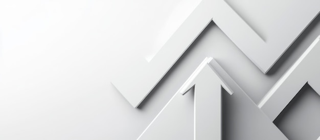 Abstract 3D White Arrows Minimalist Design