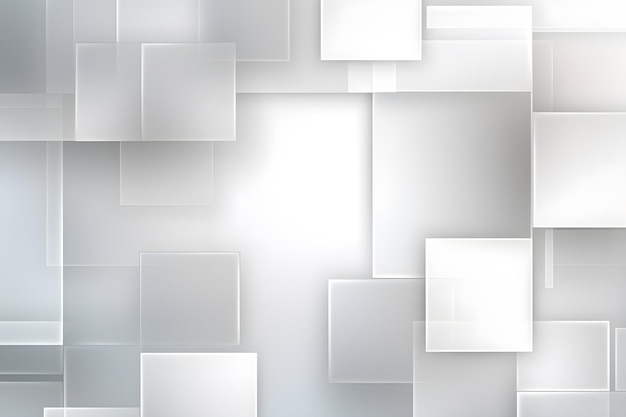 Photo abstract 3d white squares lines modern and elegant modern background ai generate