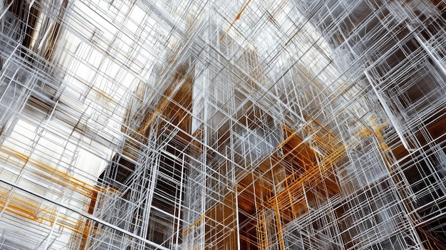 Abstract 3D Wireframe Structure