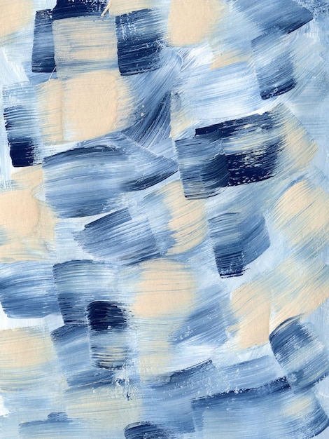 Abstract acrylic paint texture blue artistic background modern art color texture smears of paint