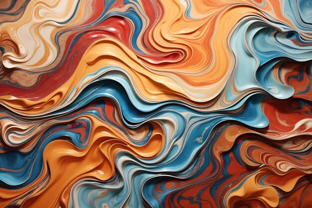 Abstract Acrylic Paint Waves Background Colorful Liquid Paint Background Liquid Paint Acrylic Wallpaper Acrylic Marble Background Ai Generative