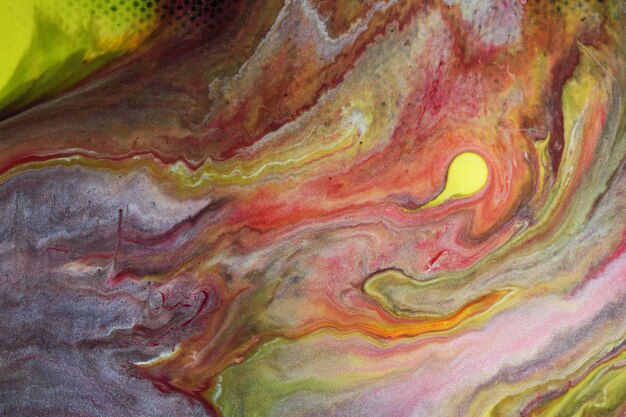 Abstract acrylic painting closeup