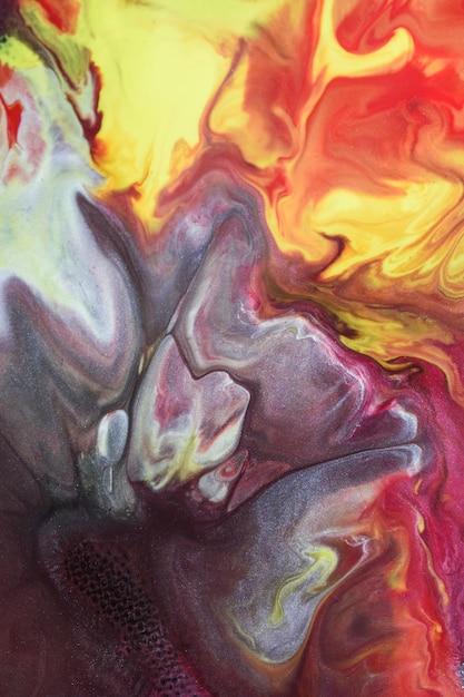 Abstract acrylic painting closeup