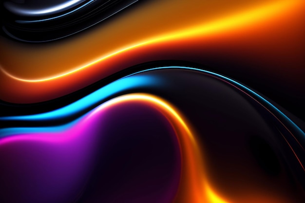 abstract ai generated background illustration of a colored floating liquid in the trend colors