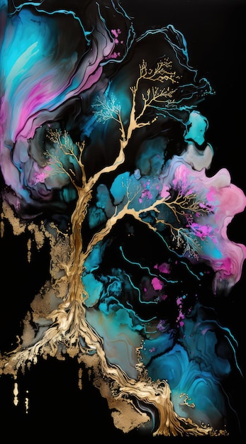 Abstract alcohol ink texture background