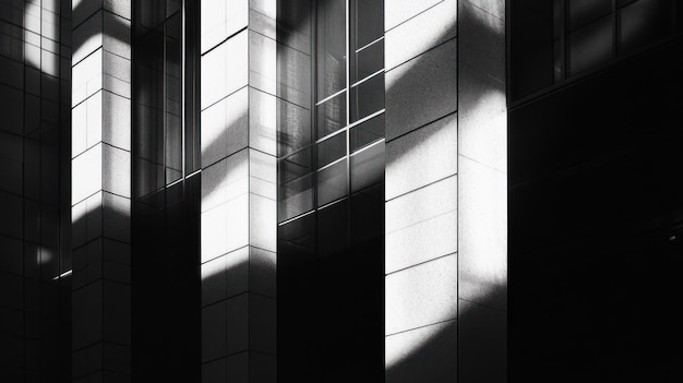 Photo abstract architectural detail of a modern building with light and shadow