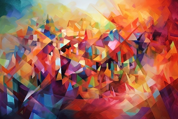 Abstract art background colorful painting Ai generated