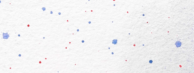 Abstract art background white colors Watercolor painting on canvas with red and blue stains Fragment of artwork on paper with splash pattern Texture backdrop macro