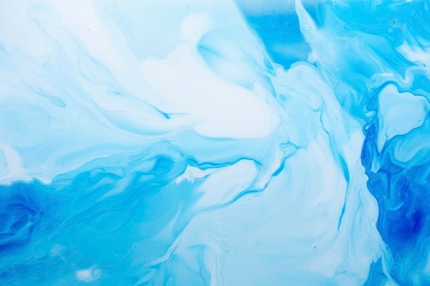 Abstract art blue paint background with liquid fluid grunge texture