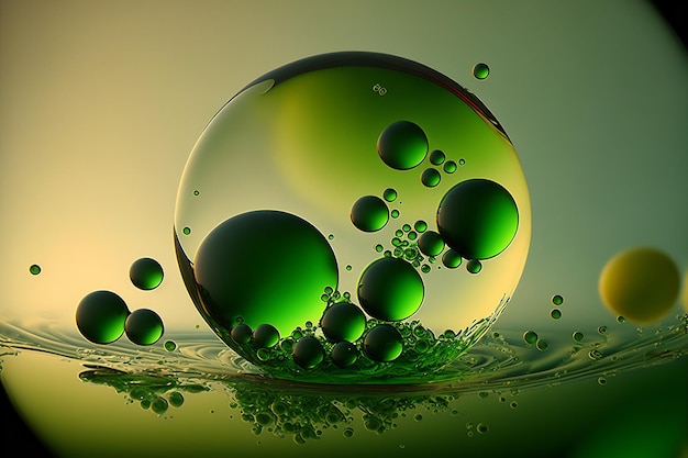 abstract art bubbles background