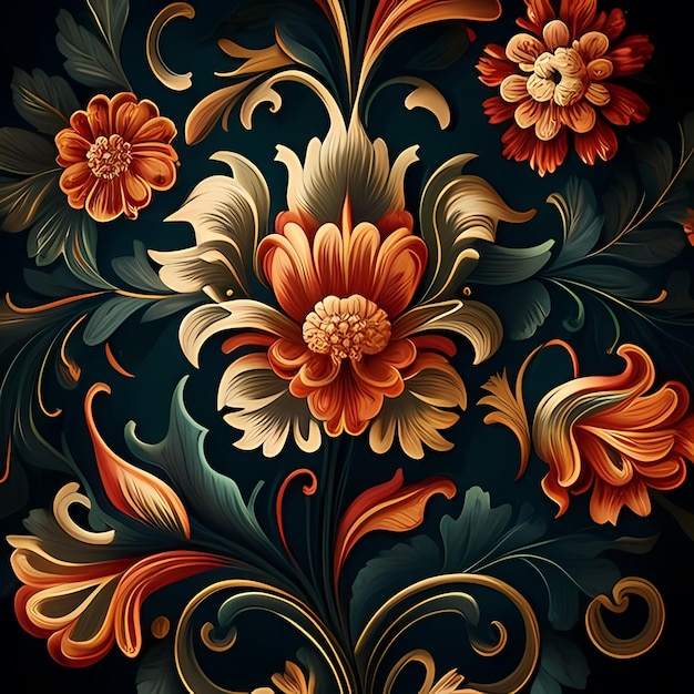 Abstract art Flower pattern Illustration, beauty artistic background design