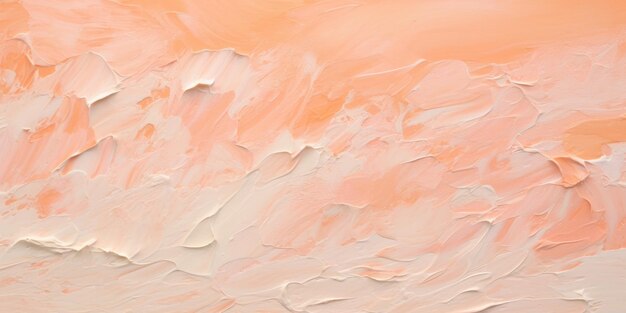 Abstract art impasto peach and white