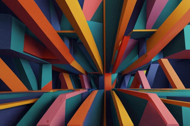 Abstract art made from d geometric shapes