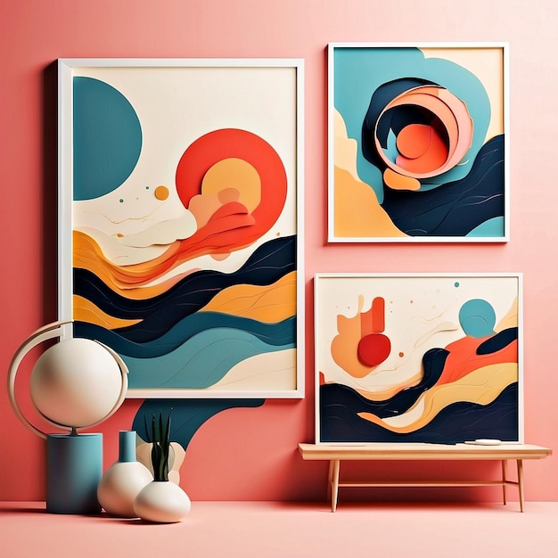 abstract art mockups