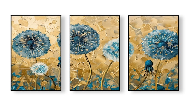 Abstract art oil painting style artwork Wallpaper murals plants carpets hanging paintings