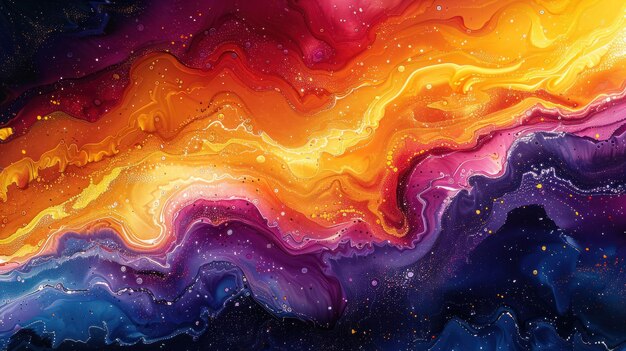 Photo abstract art swirling colors and cosmic dreams