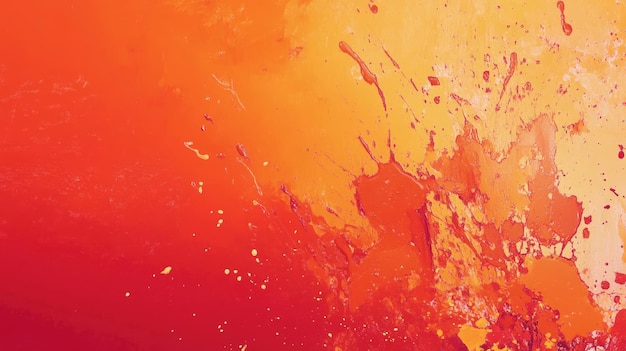 Abstract Art with Orange and Red Splashes and Dabs