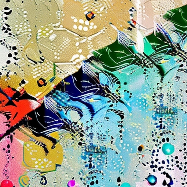 abstract artColorful paint splashes geometric