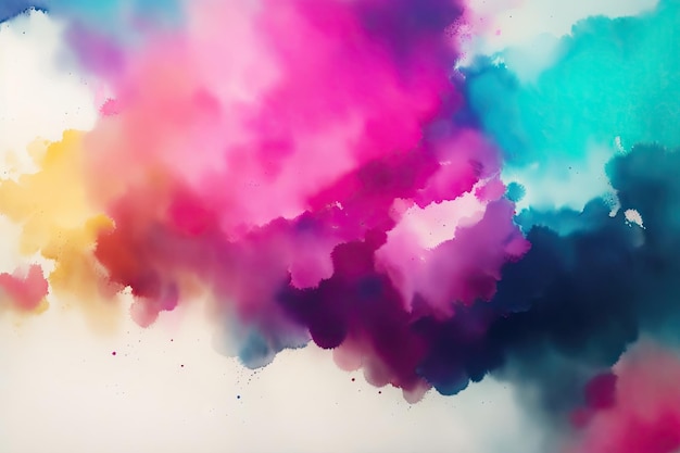 Abstract artistic watercolor splash background ai generative