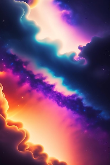 Abstract astral nebula glowing clouds in space Stormy dark smoke background wallpaper