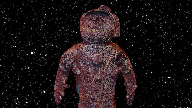 Abstract astronaut in space