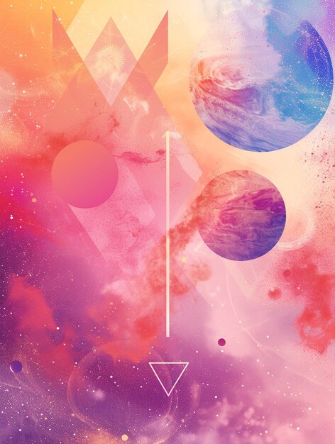 Photo abstract astronomy planetary wallpaper wavy vibrant color digital art colorful mobile phone wallpape