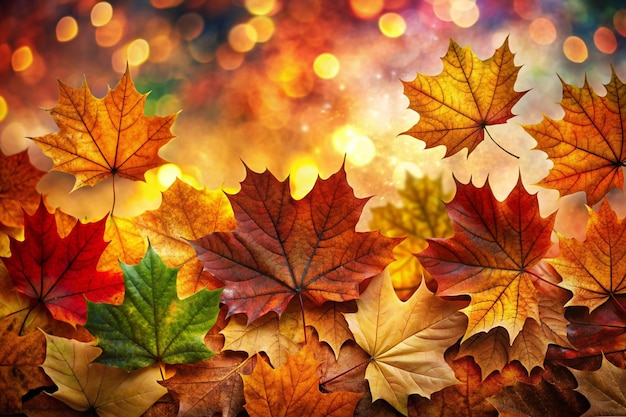 Abstract autumn background Beautiful leaves texture