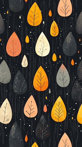 Abstract Autumn Leaves Pattern