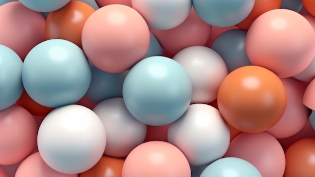 Abstract backdrop with pastel spheres and geometric forms GENERATE AI