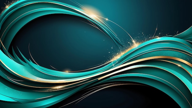 Abstract Background a 3D abstract background highlighted with sleek gold elements