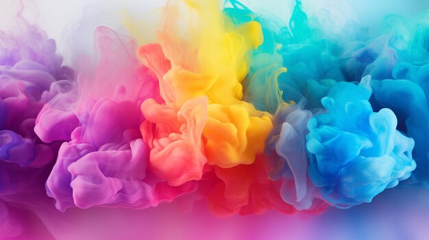 Abstract background of acrylic paint in water Colorful abstract background