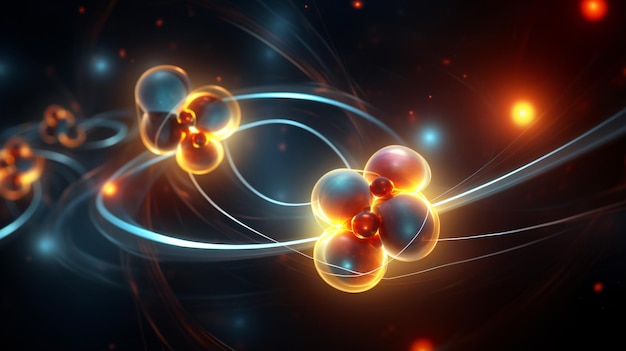 Abstract background of atom or molecule structure